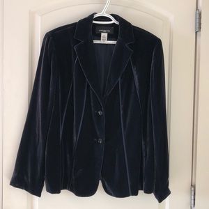 Jones of New York blue velvet blazer 16w